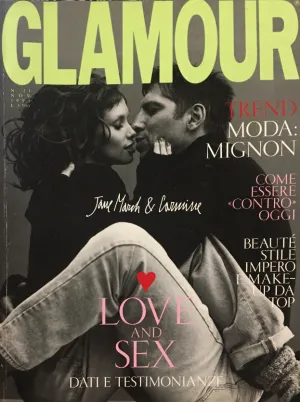 GLAMOUR Italia Magazine November 1993 JANE MARCH Meghan Douglas NADJA AUERMANN