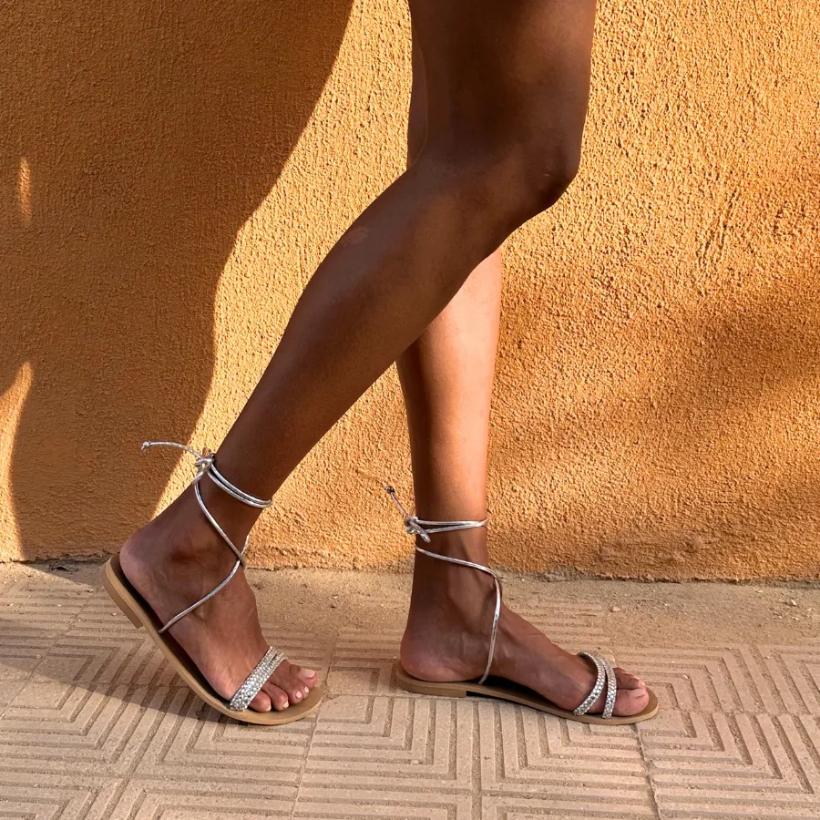 GLAMUROSA SILVER SANDALS