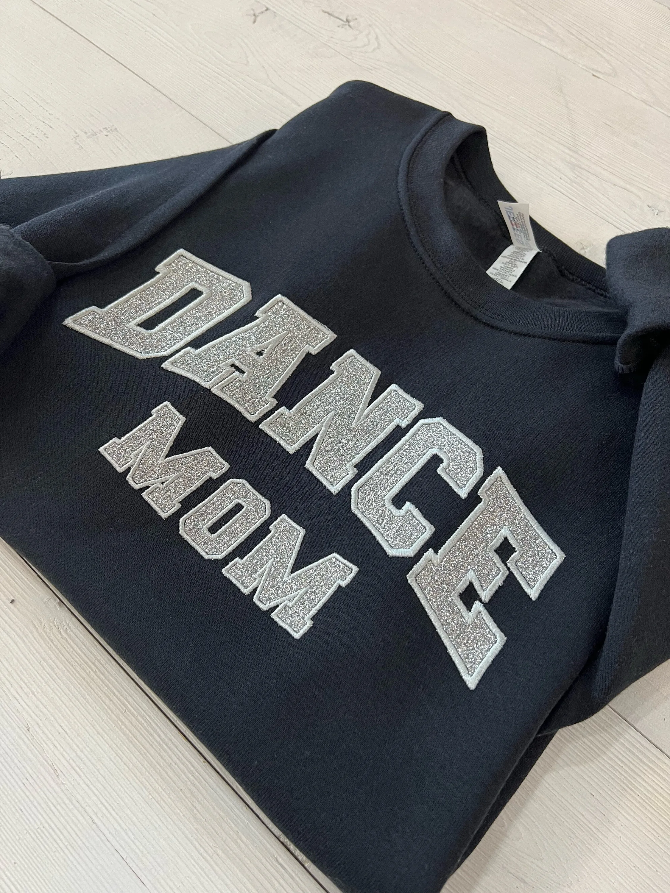 Glitter Applique Embroidered Dance Mom Sweatshirt