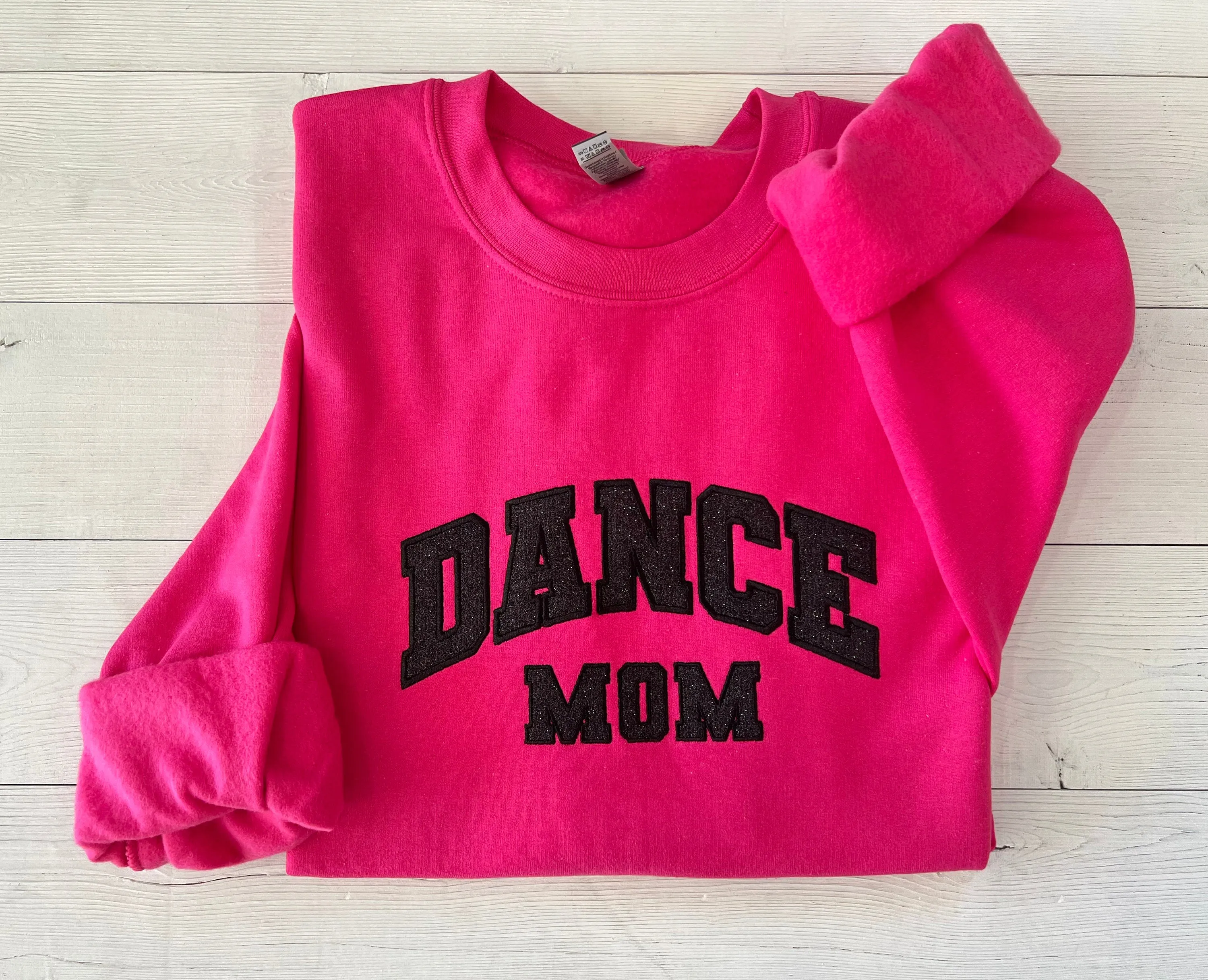 Glitter Applique Embroidered Dance Mom Sweatshirt