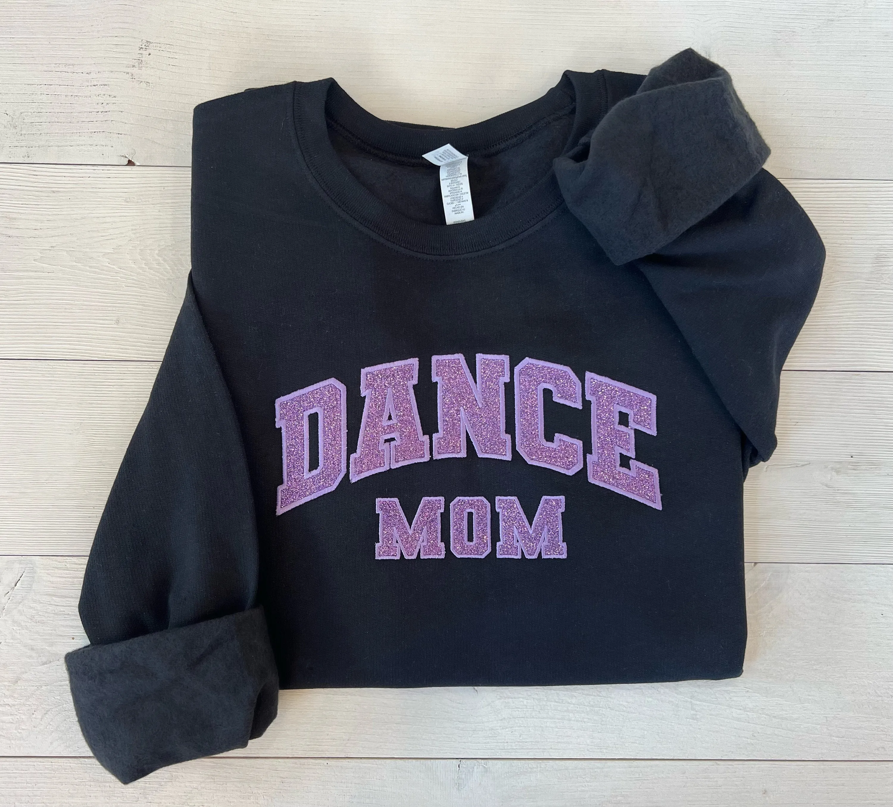Glitter Applique Embroidered Dance Mom Sweatshirt