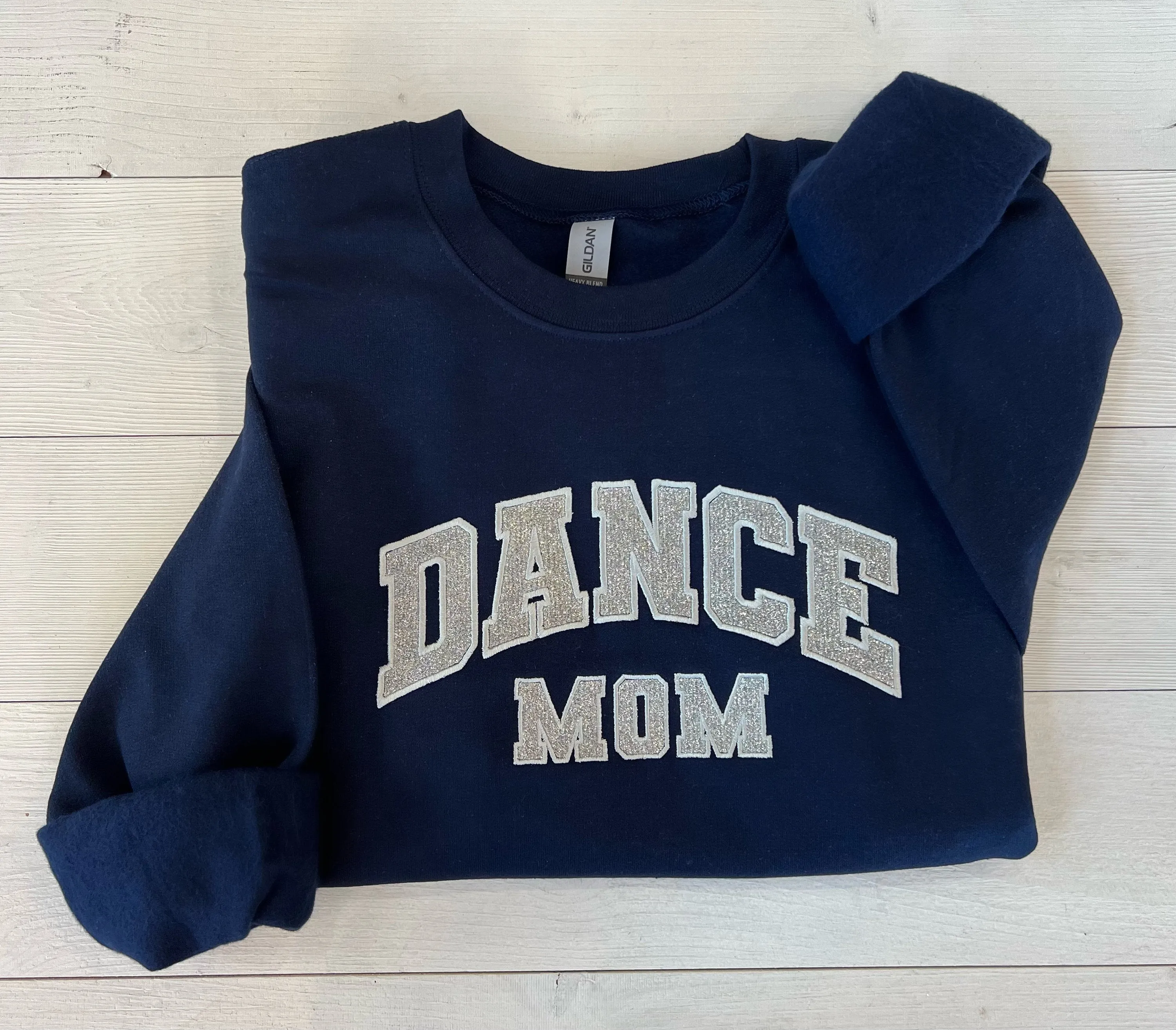 Glitter Applique Embroidered Dance Mom Sweatshirt