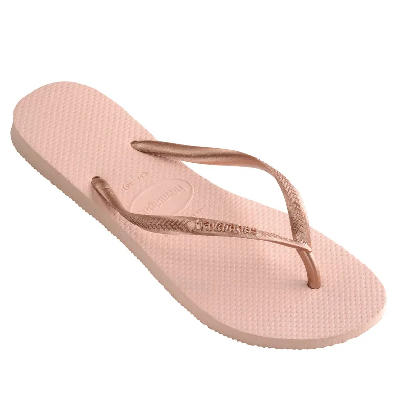 Havaianas Kids Slim Metallic Thongs - Ballet Rose