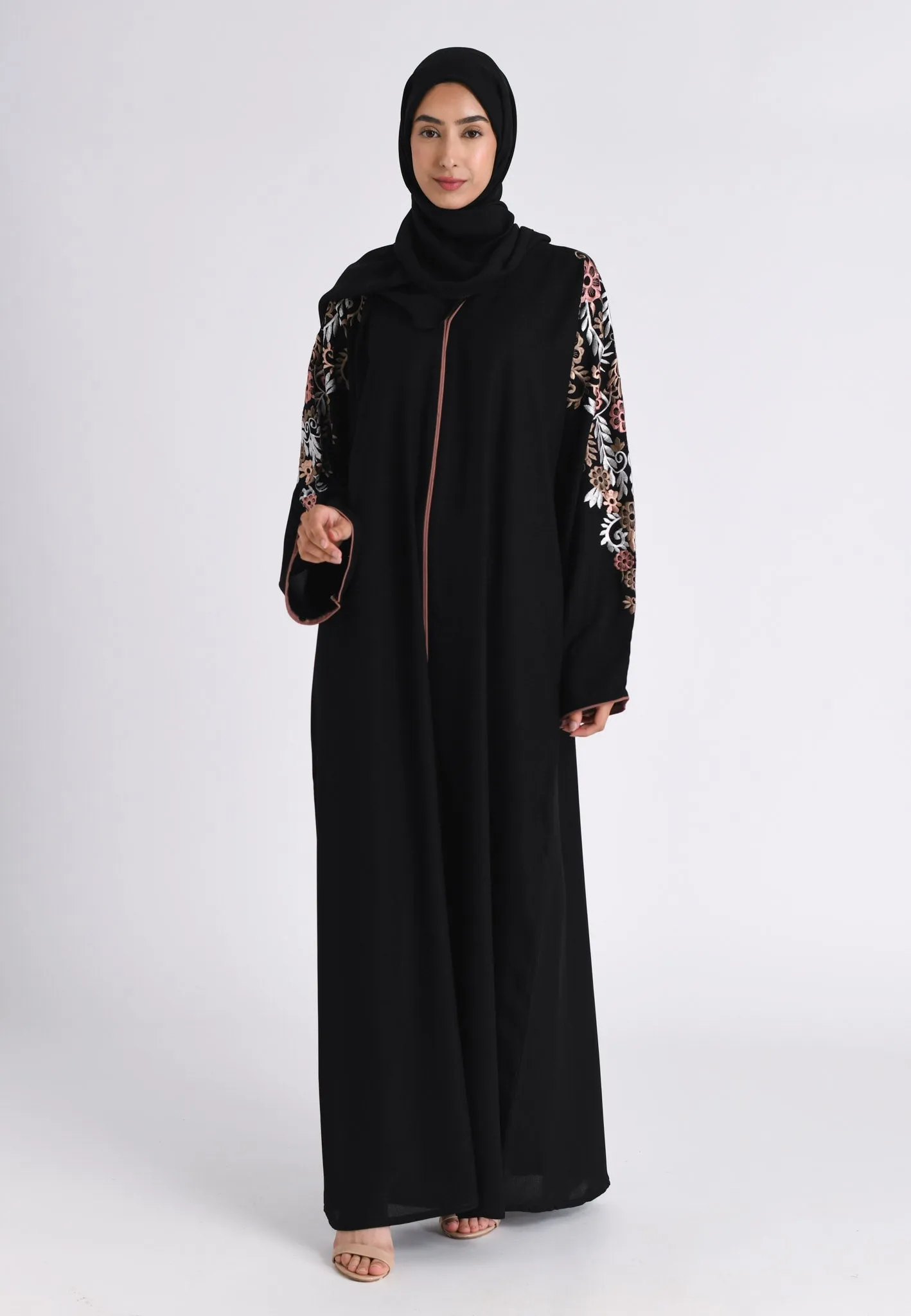 Hawaa Garden Embroidered Closed Abaya
