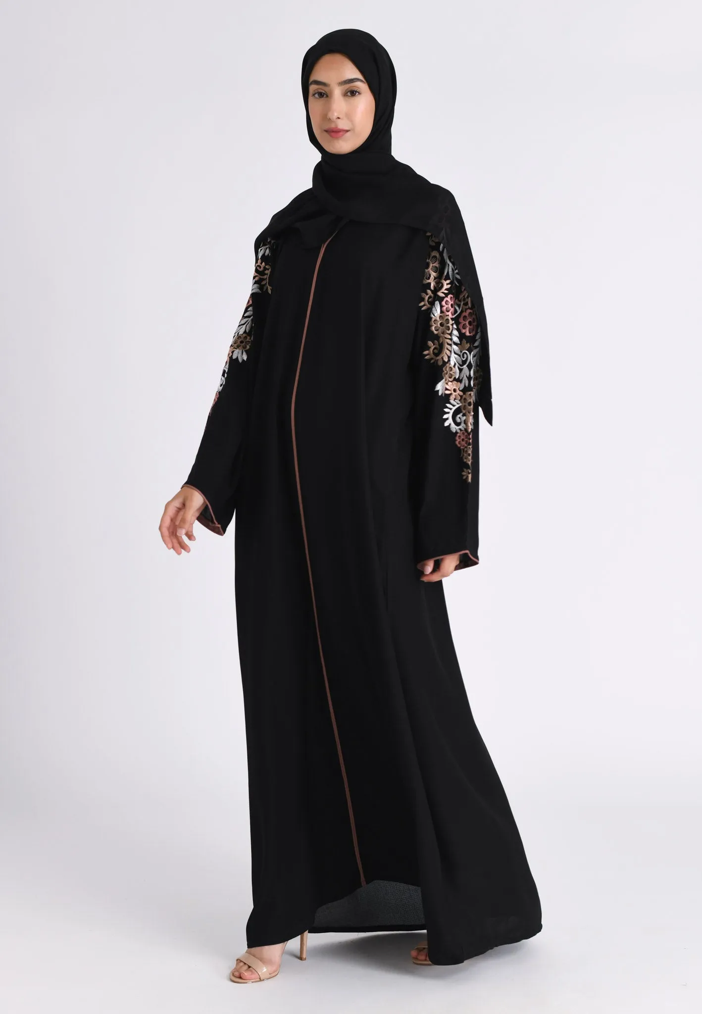 Hawaa Garden Embroidered Closed Abaya