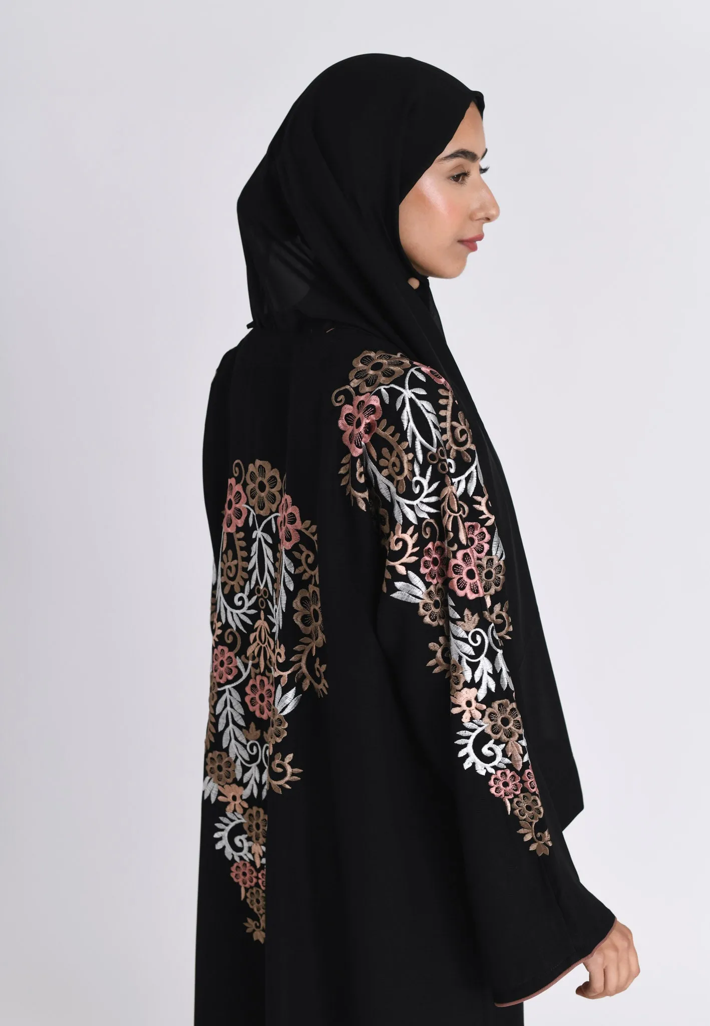 Hawaa Garden Embroidered Closed Abaya