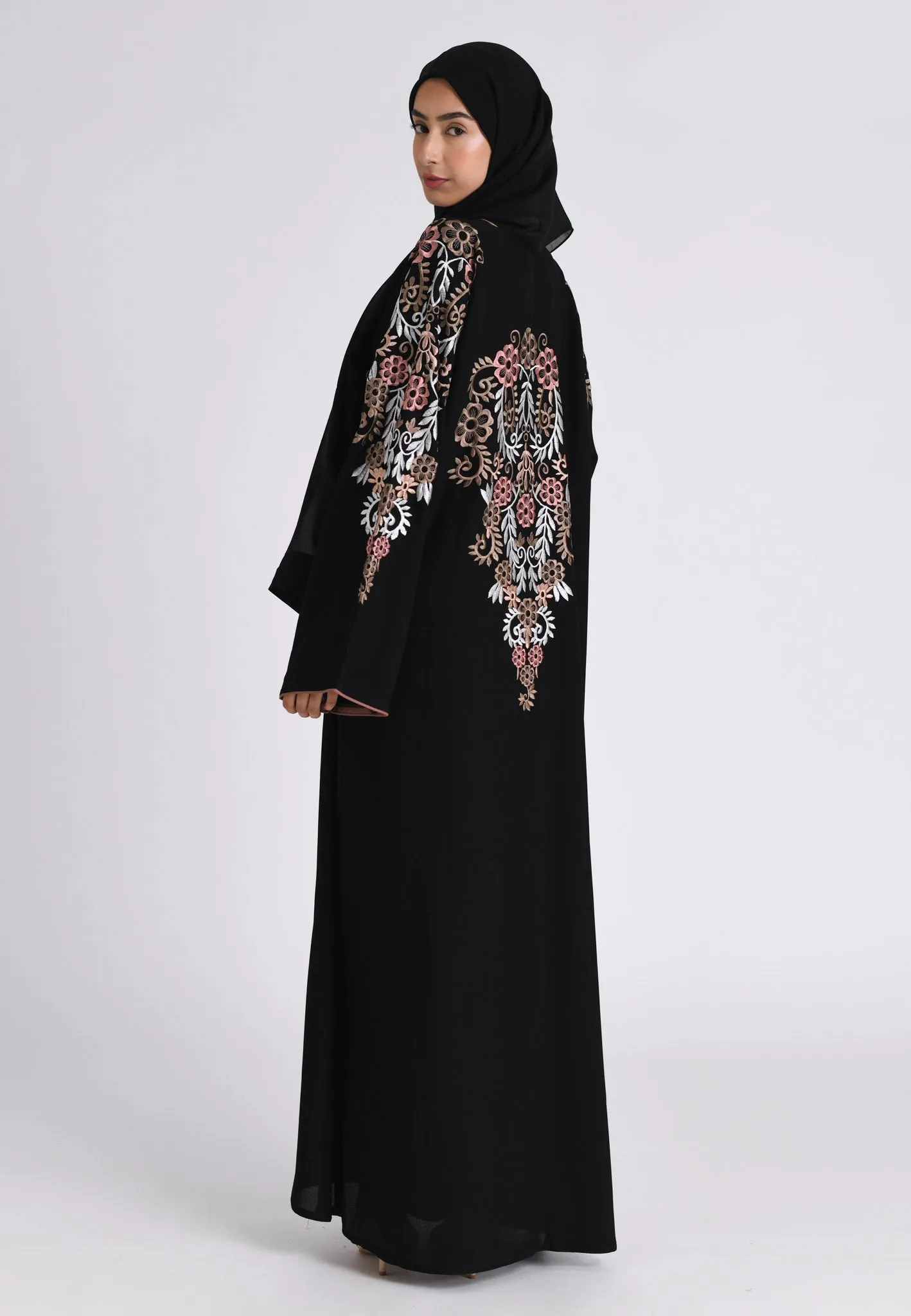 Hawaa Garden Embroidered Closed Abaya