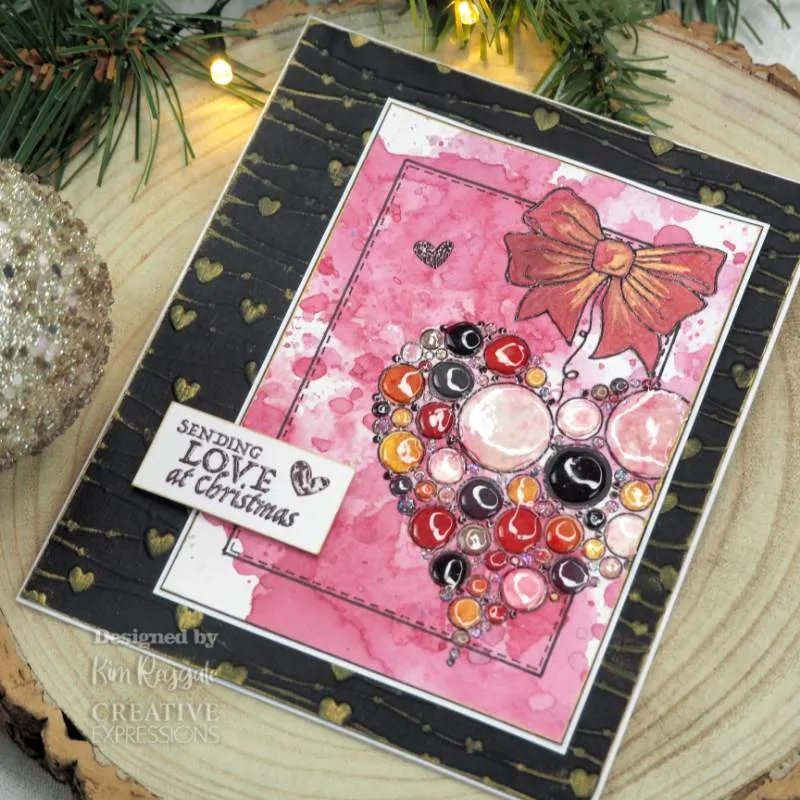 Heart Bubble Bauble Stamp by Jane Gill