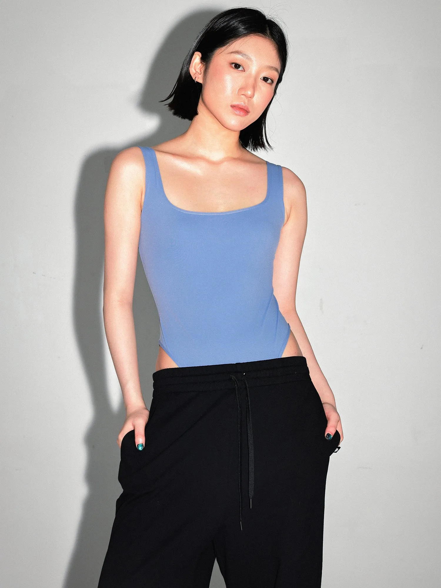 HIGH-CUT BASIC TANK BODYSUIT