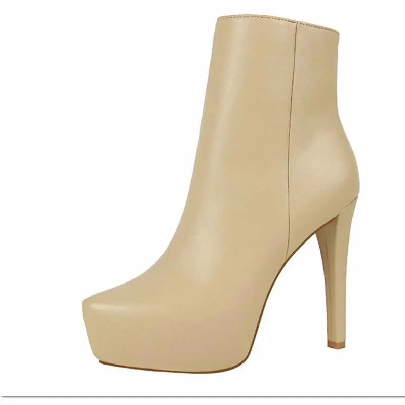 High Heel Shoes Winter Ankle Boots Ladies Shoes