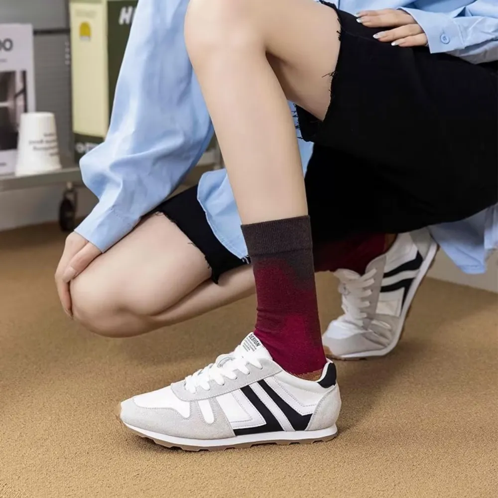 High Street Contrast Color Gradient Socks