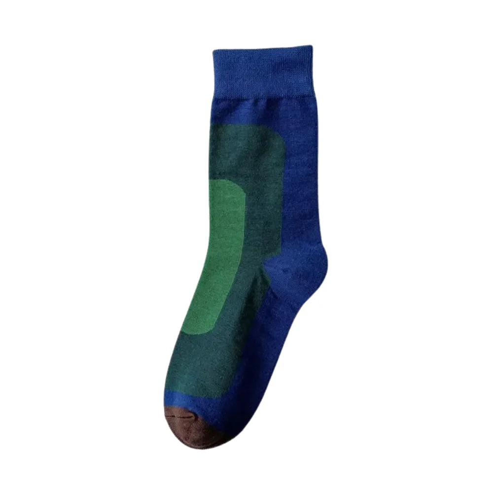 High Street Contrast Color Gradient Socks