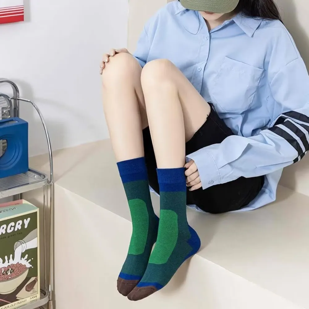 High Street Contrast Color Gradient Socks