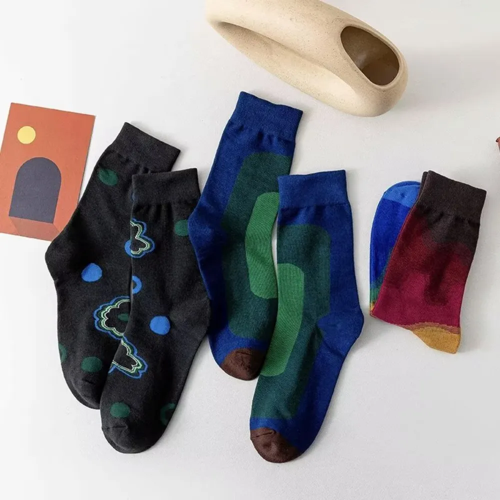 High Street Contrast Color Gradient Socks