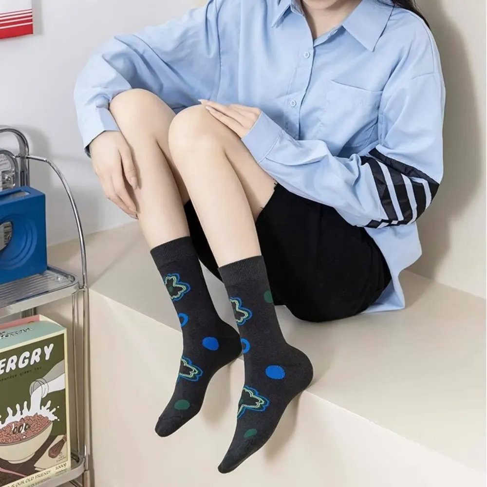 High Street Contrast Color Gradient Socks