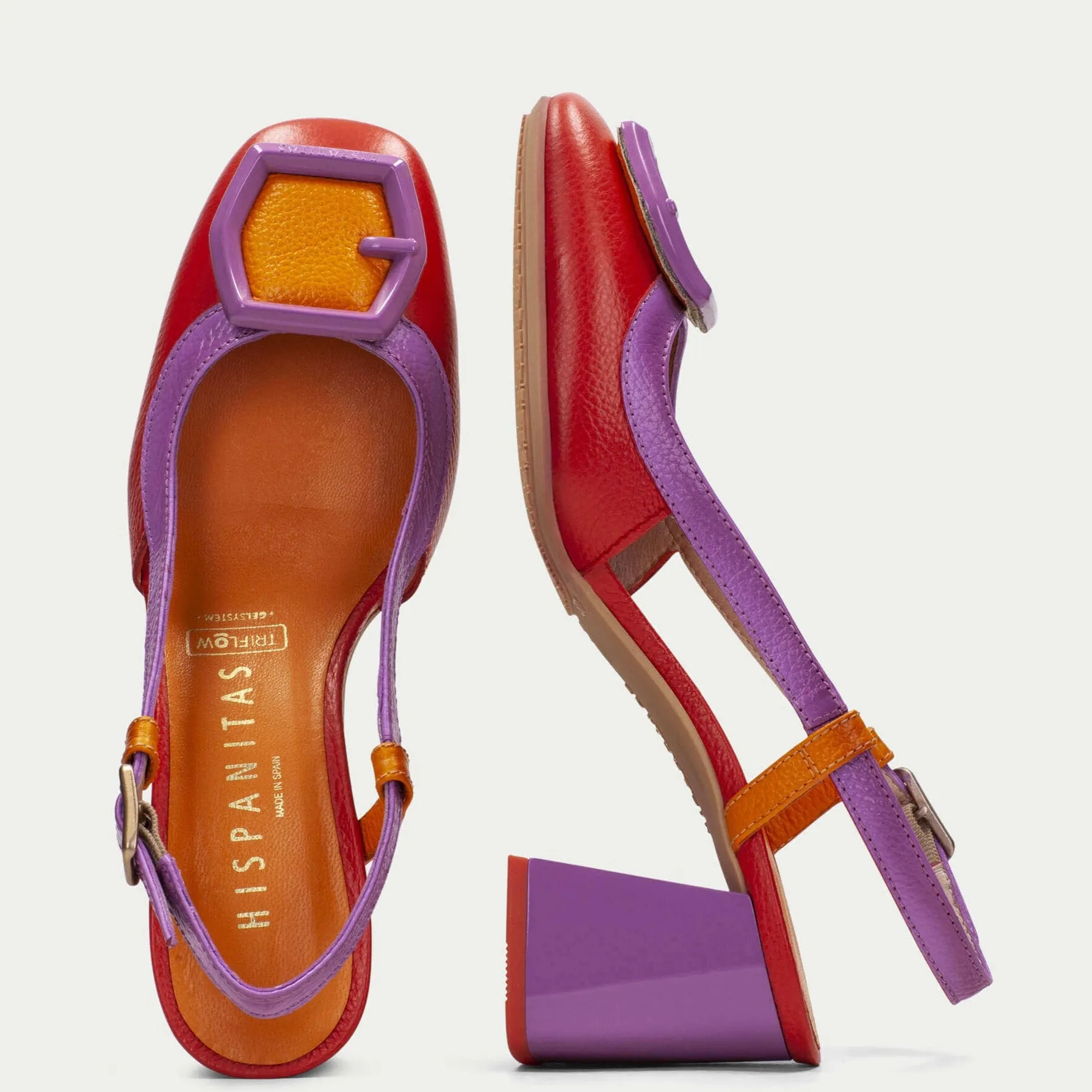 Hispanitas Red Multi Leather Heeled Shoes