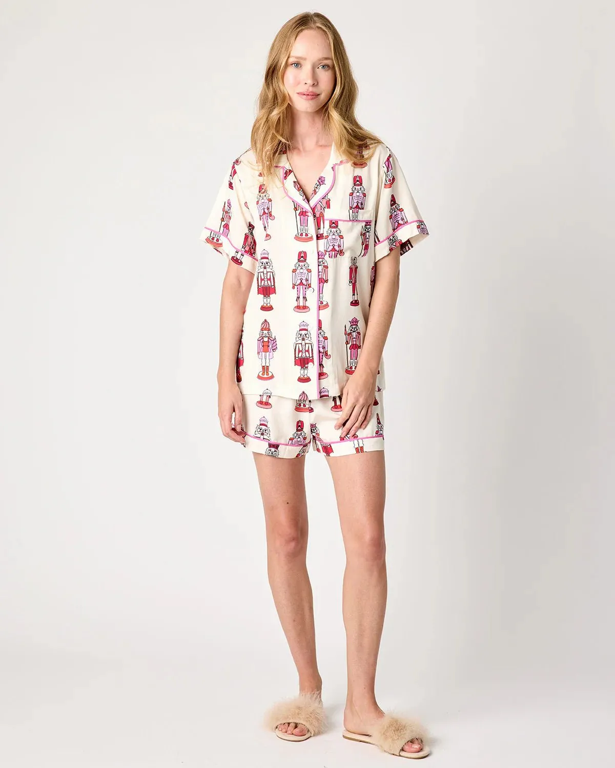 HOLIDAY MARCH PAJAMA SHORTS SET