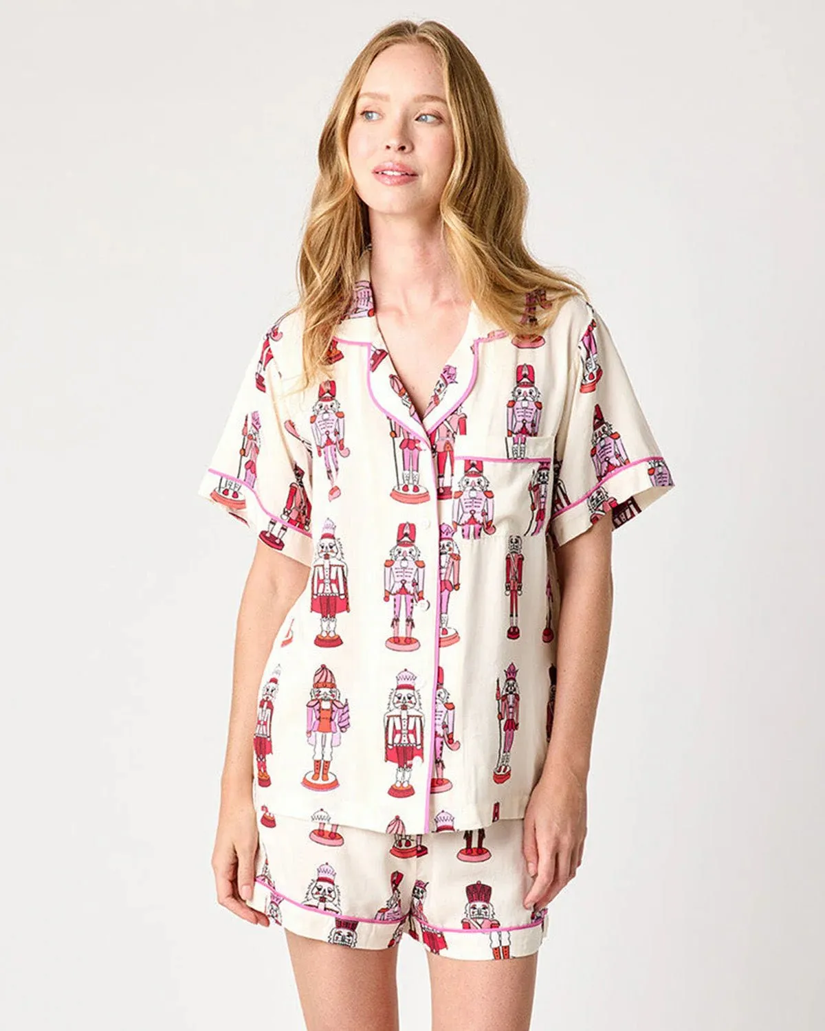 HOLIDAY MARCH PAJAMA SHORTS SET