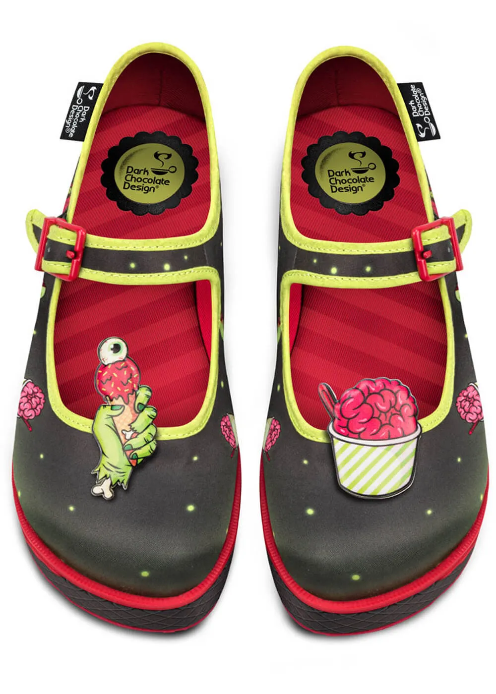 Hot Chocolate Design Brain Freeze Platform Shoes Black
