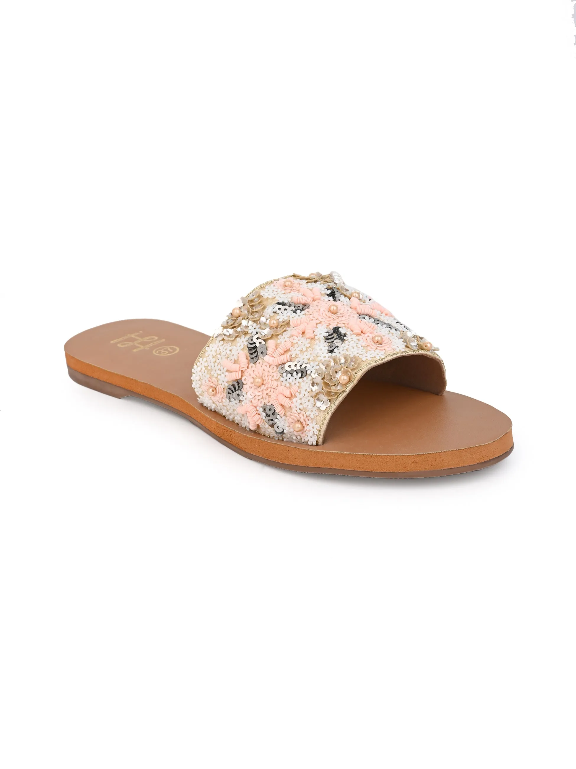 Hydes and Hues Women Glam Up Brown Flats