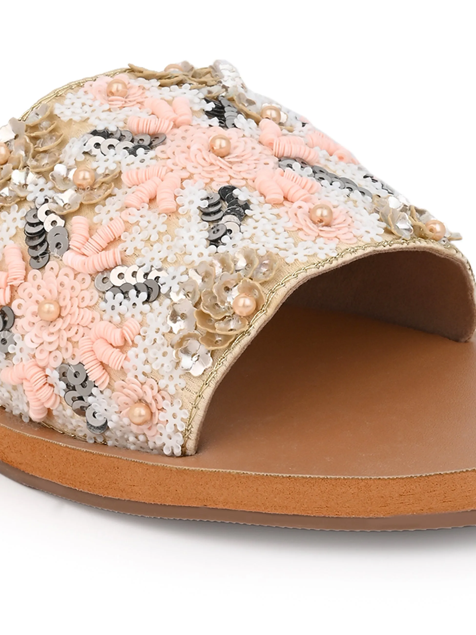 Hydes and Hues Women Glam Up Brown Flats