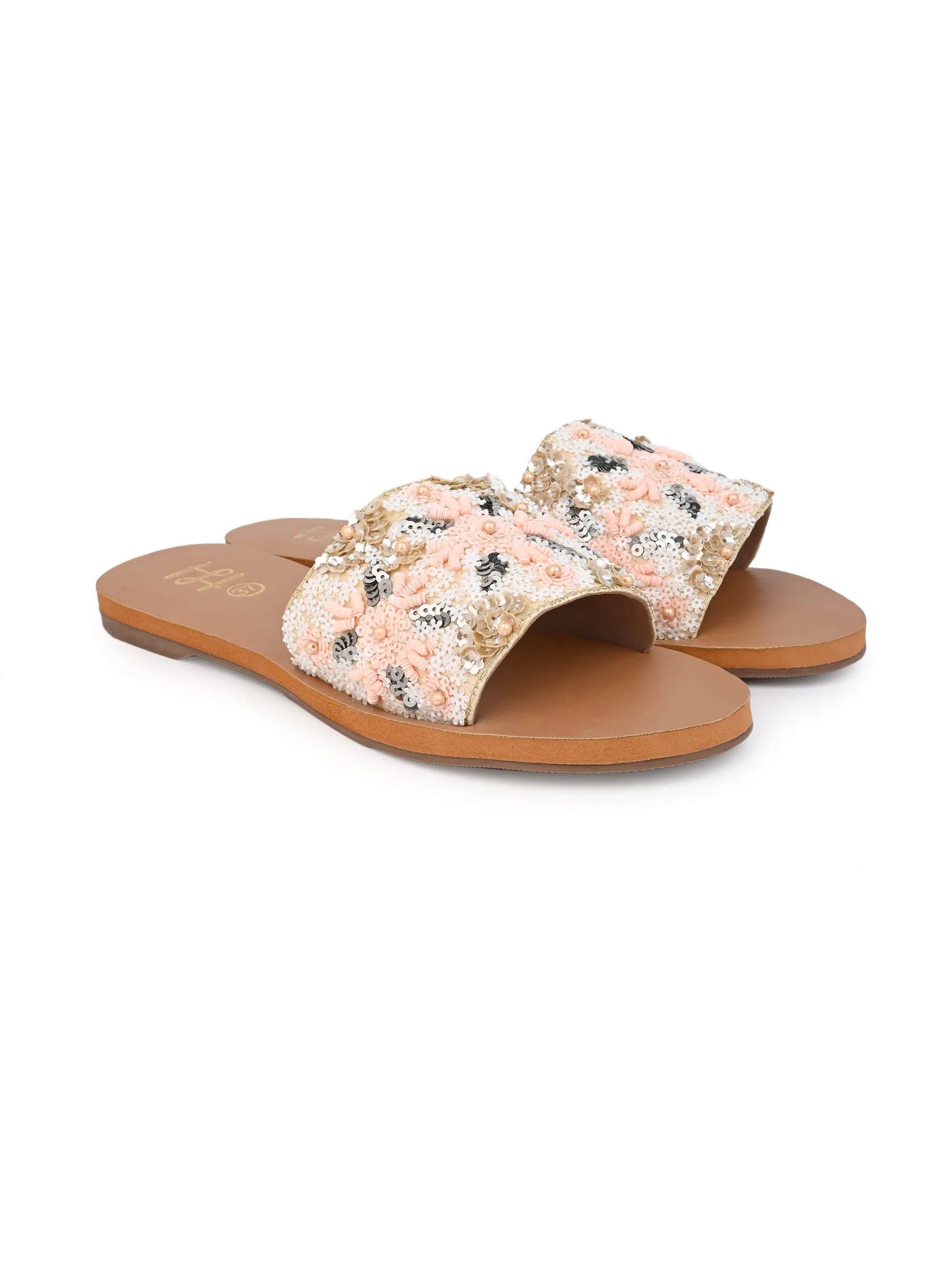 Hydes and Hues Women Glam Up Brown Flats