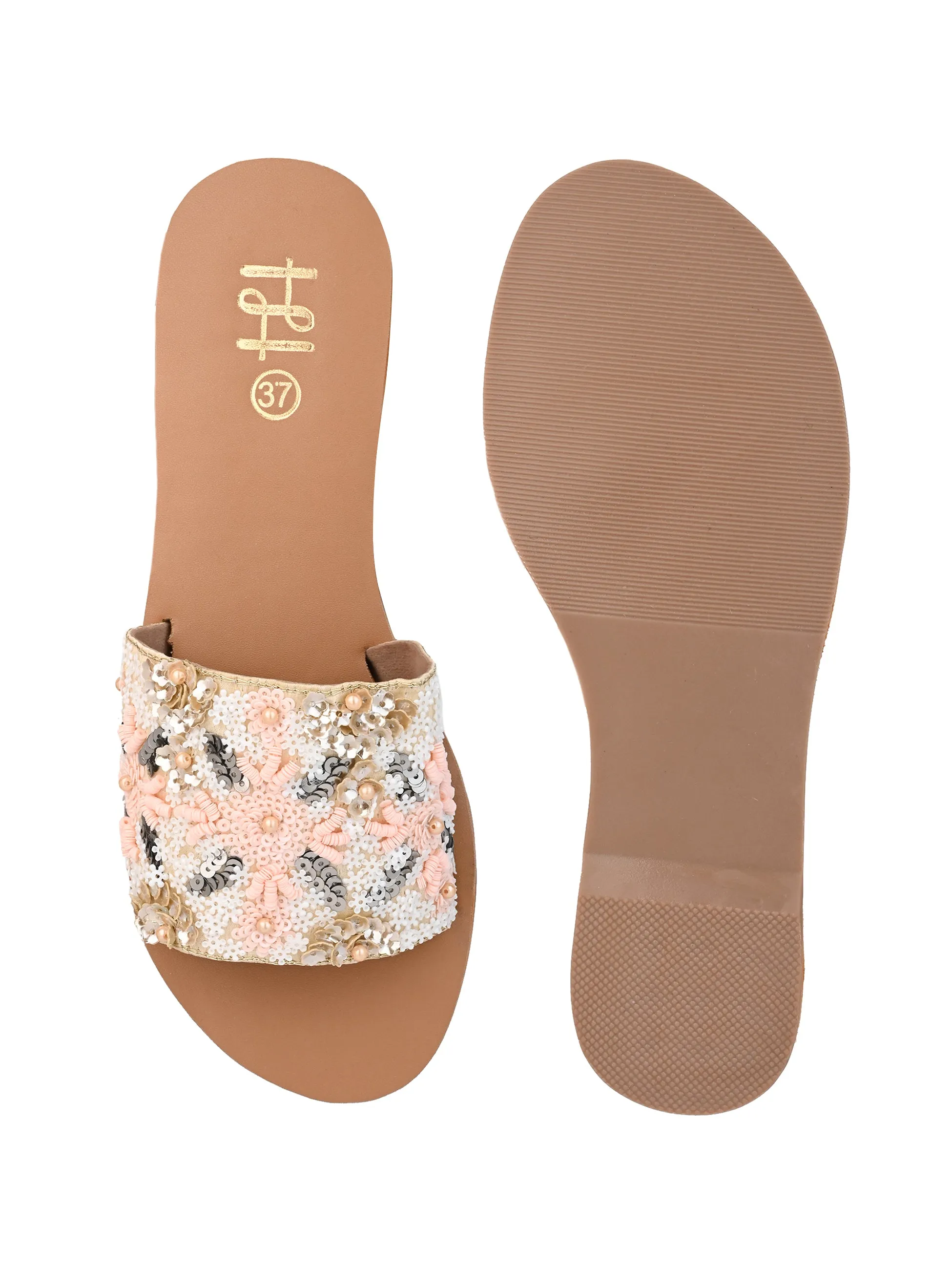 Hydes and Hues Women Glam Up Brown Flats