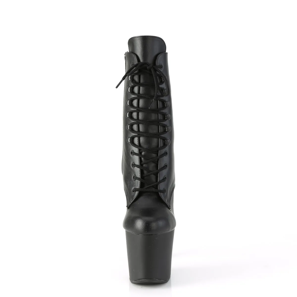 IRONGRIP-1020  Black Faux Leather/Black Matte-Silver Brushed