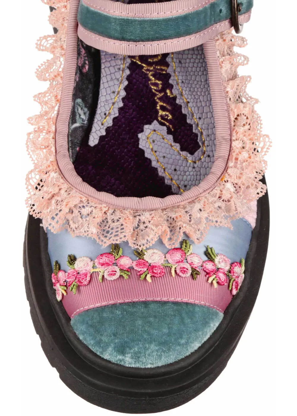 Irregular Choice Lacey Stroll Mary Jane Shoes Blue