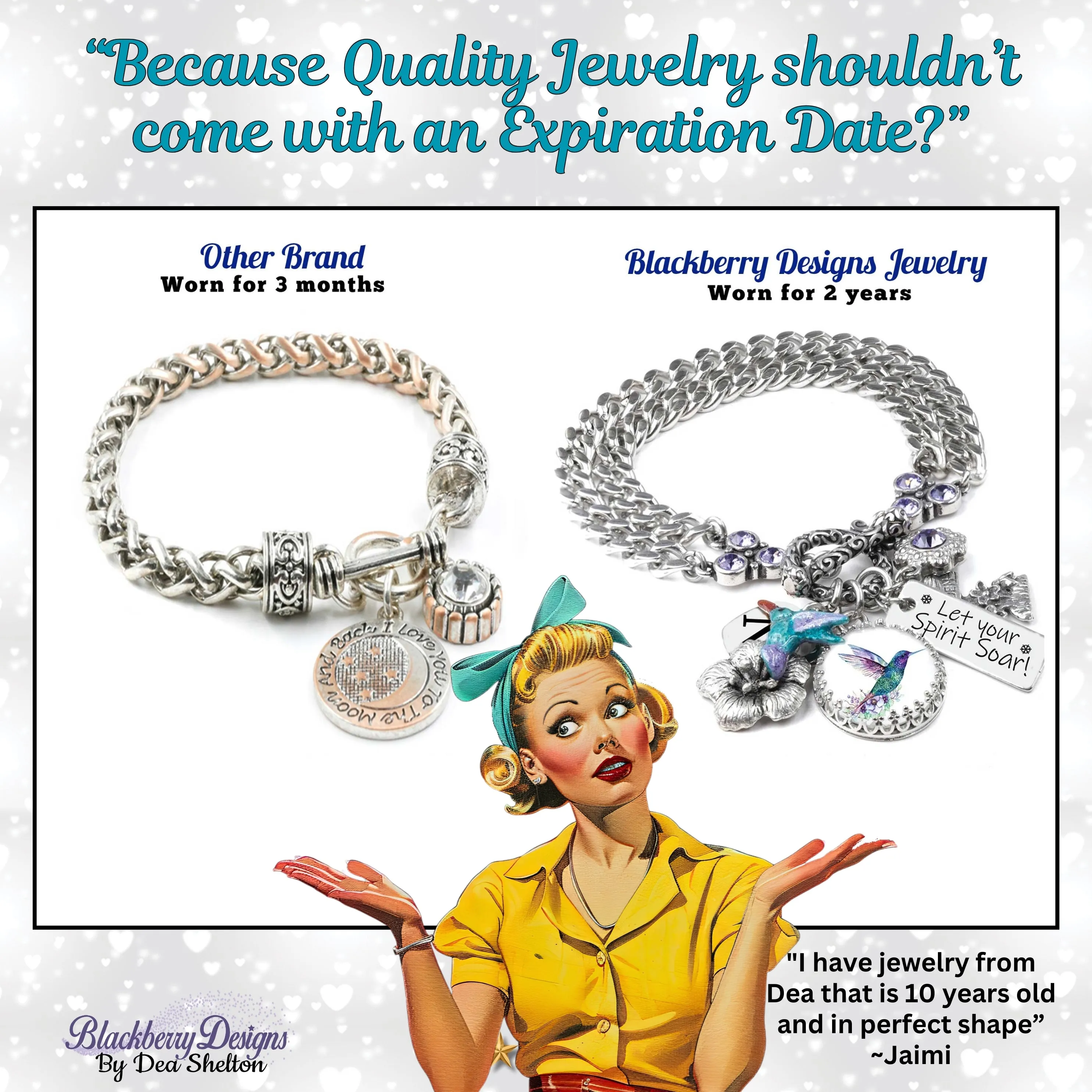 Jane Austen charm bracelet