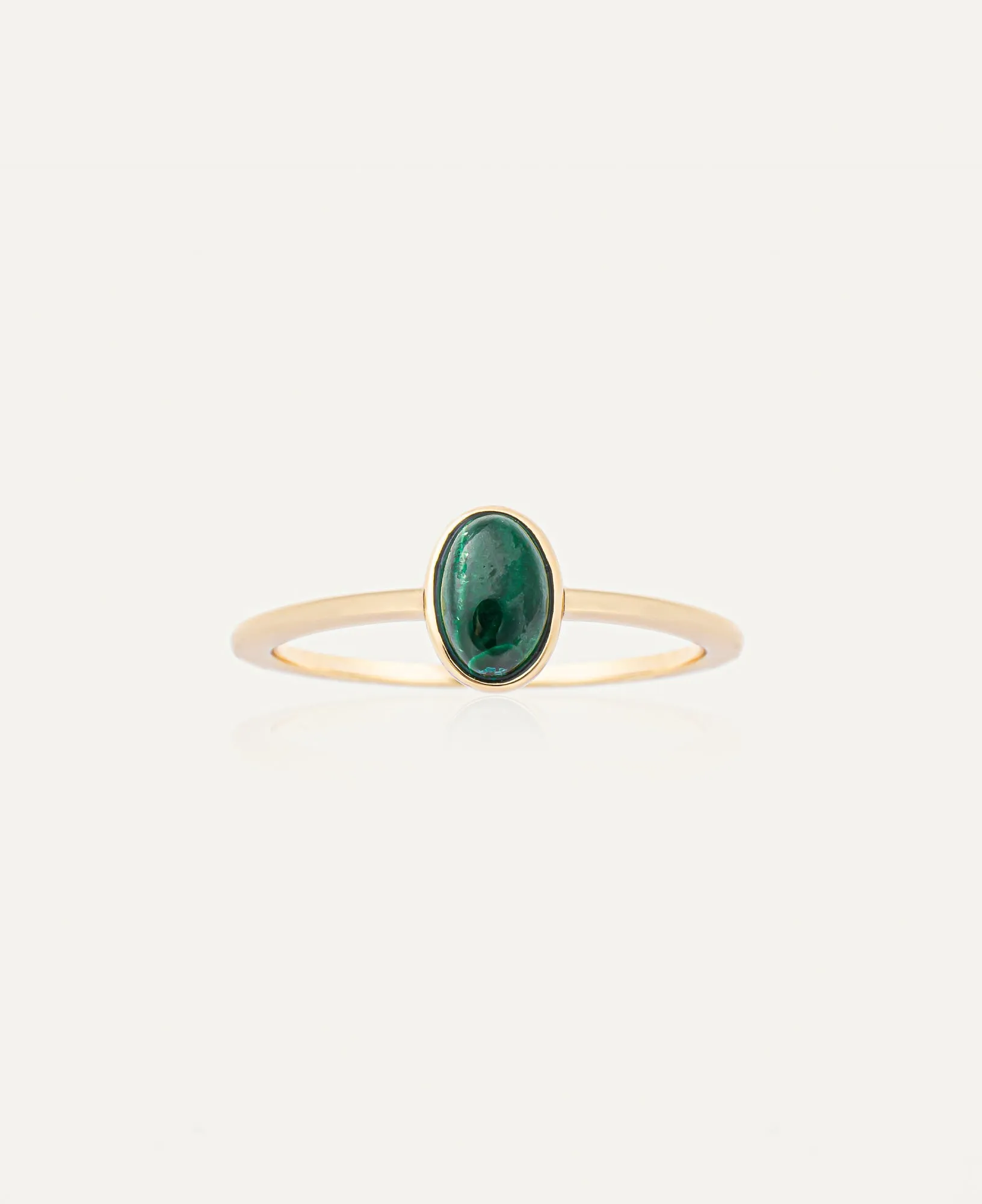 Jane Malachite Bezel Ring
