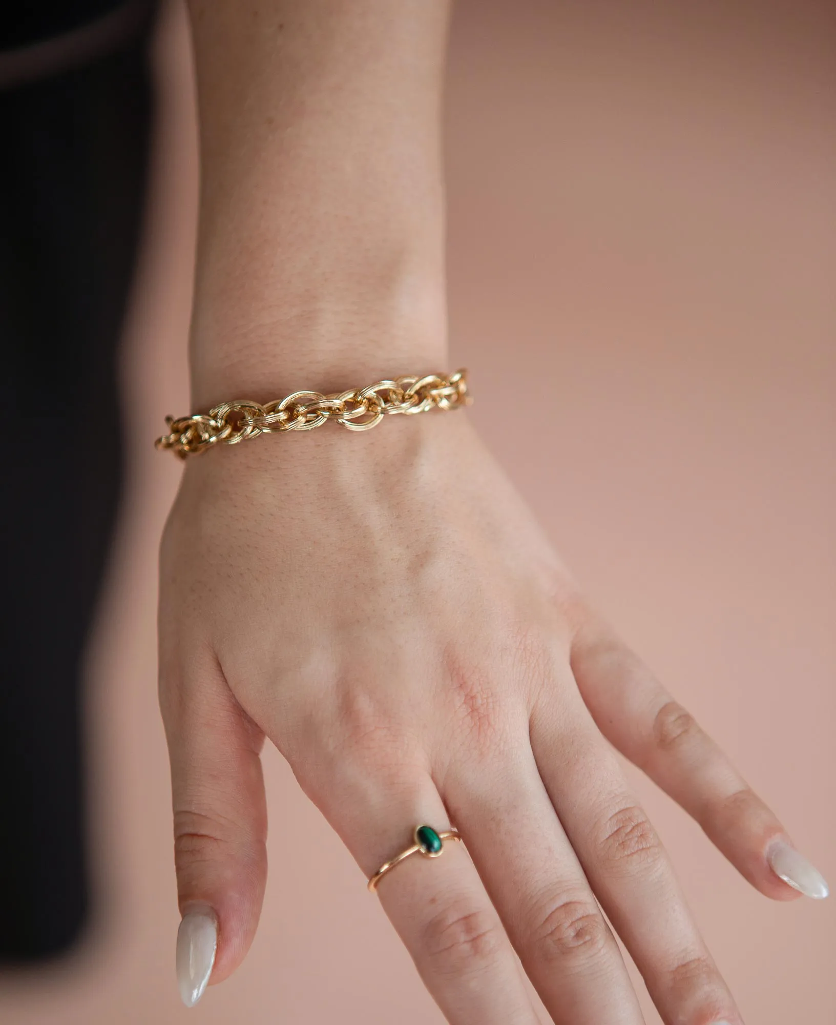 Jane Malachite Bezel Ring