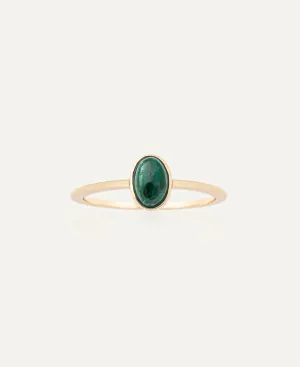 Jane Malachite Bezel Ring