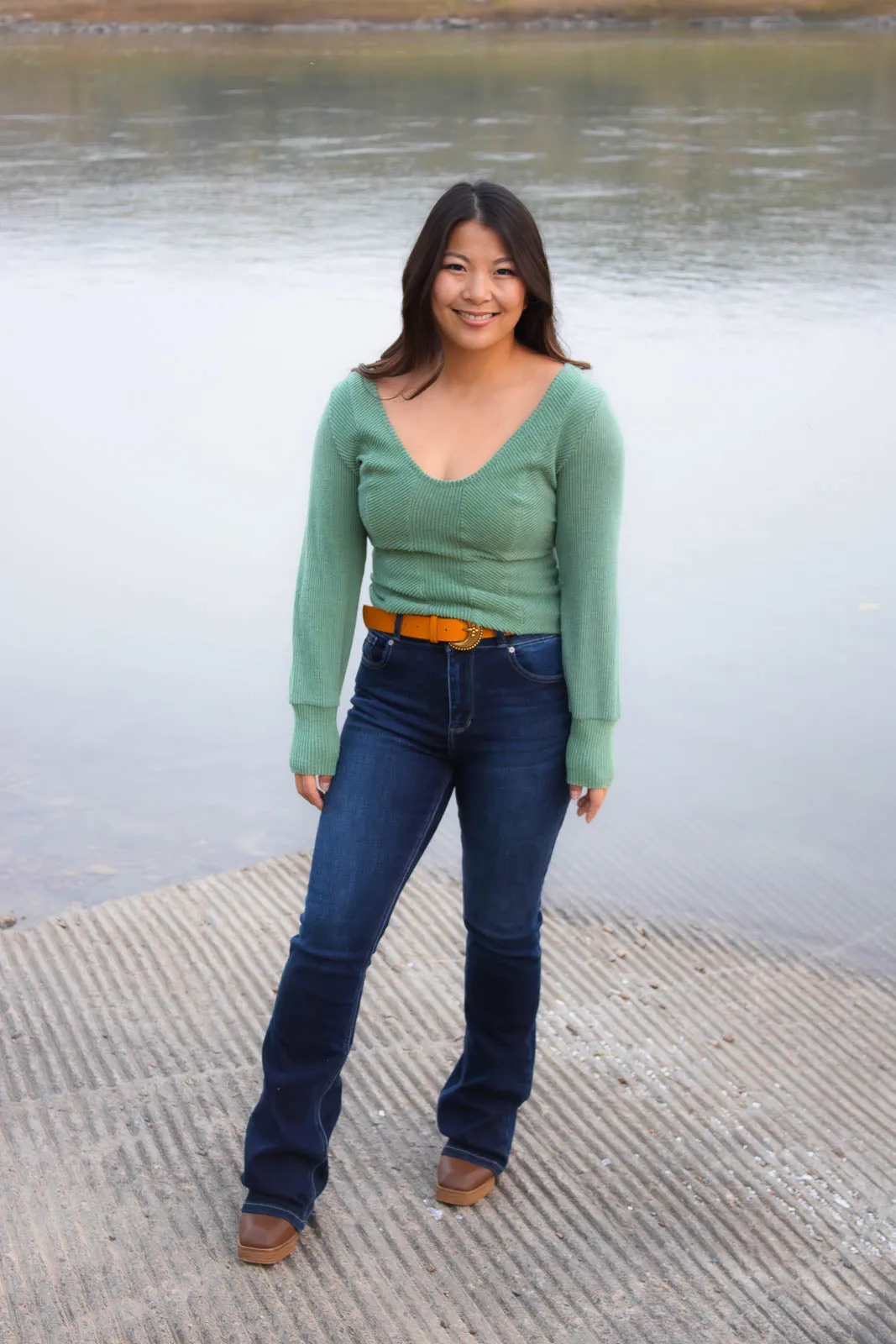 Jane Textured U-Neck Top