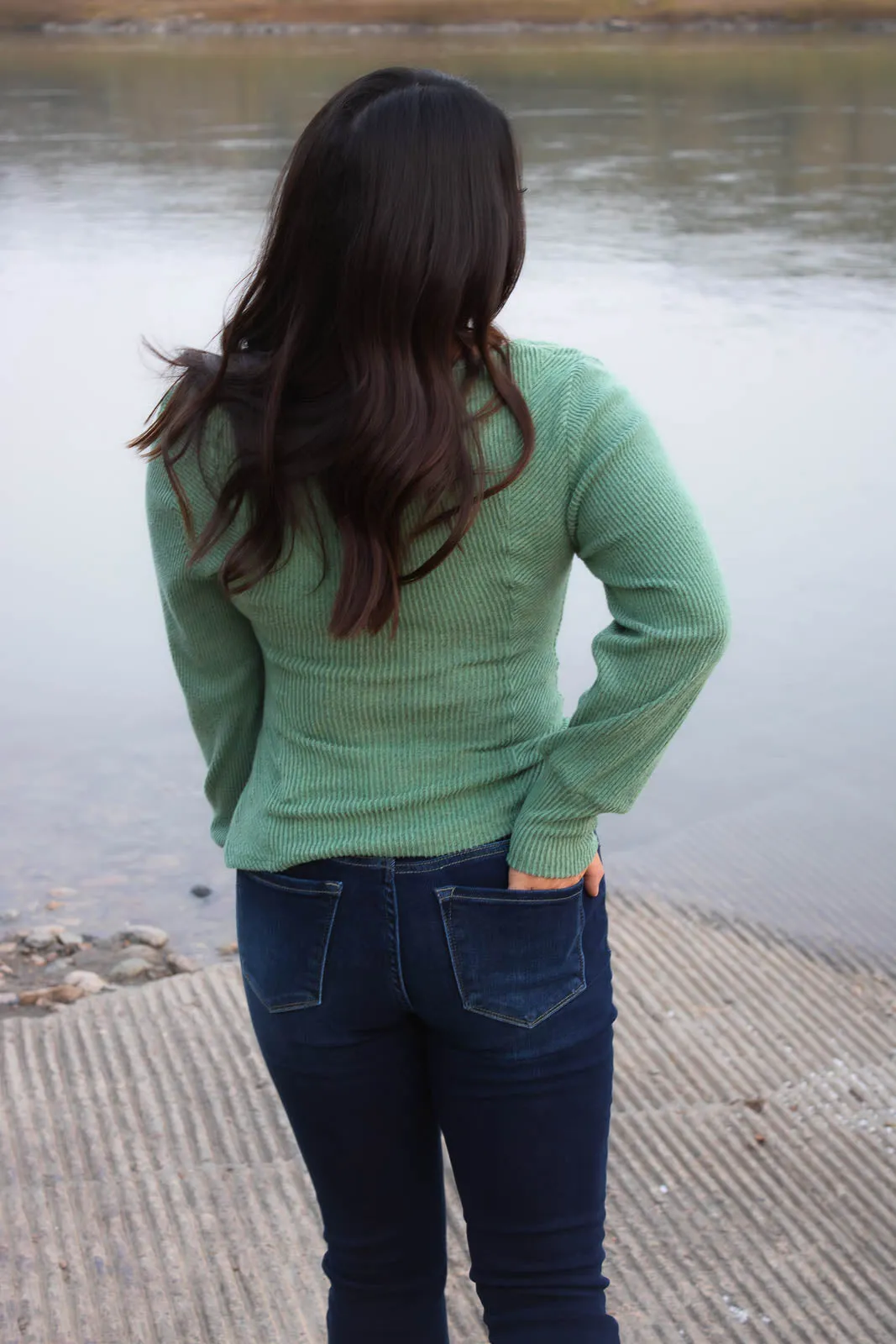 Jane Textured U-Neck Top