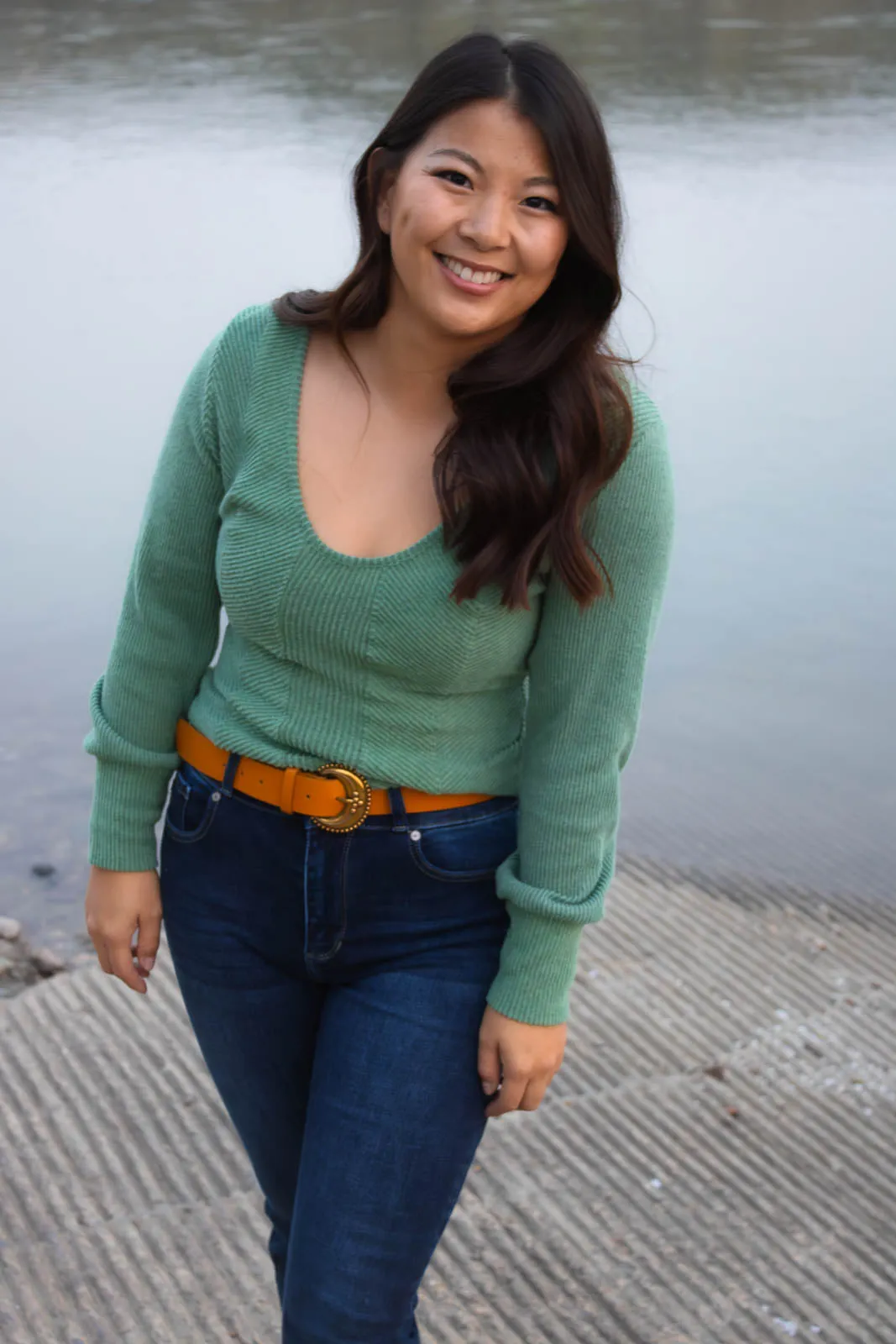 Jane Textured U-Neck Top