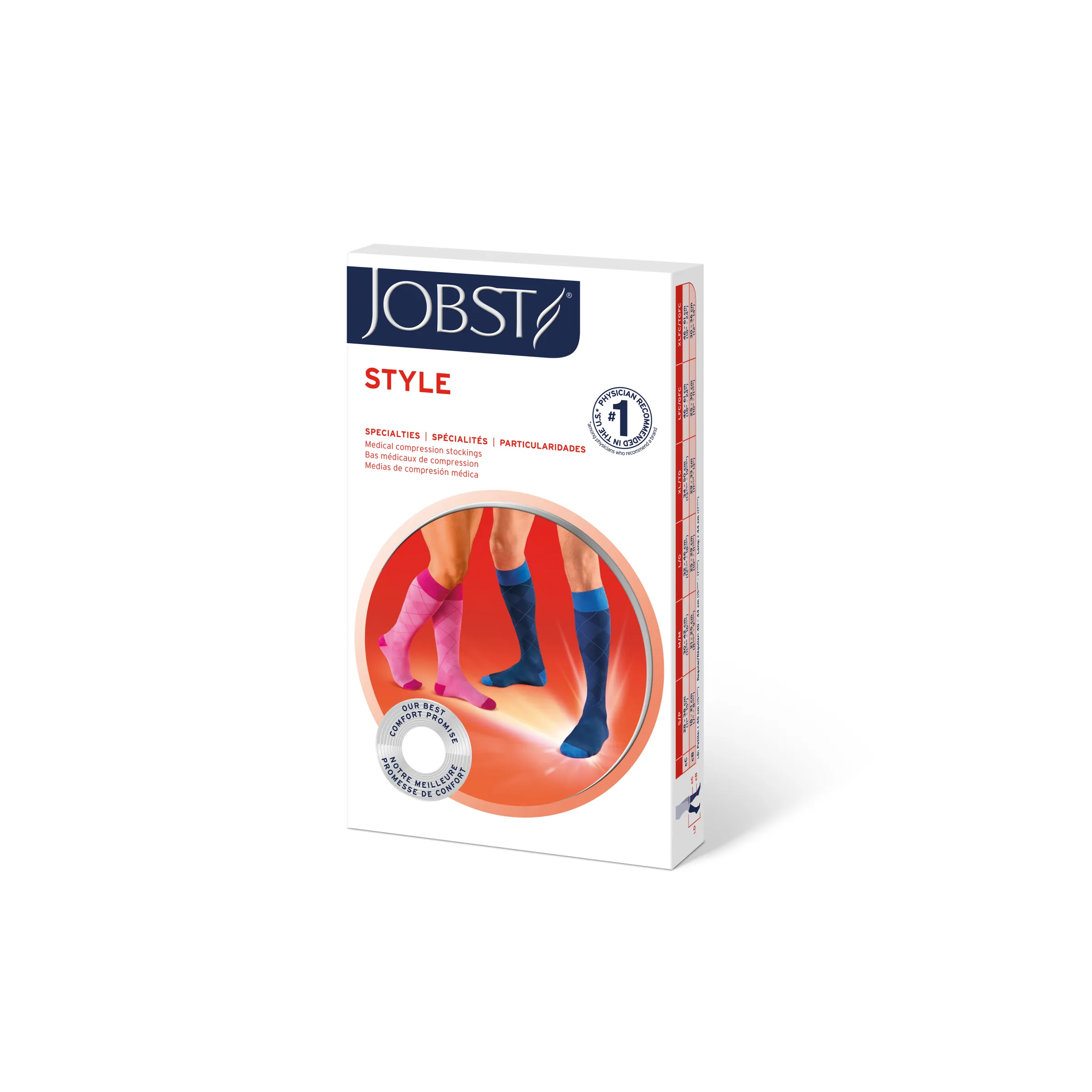 JOBST® Style Unisex Knee High - 30-40 mmHg Closed Toe