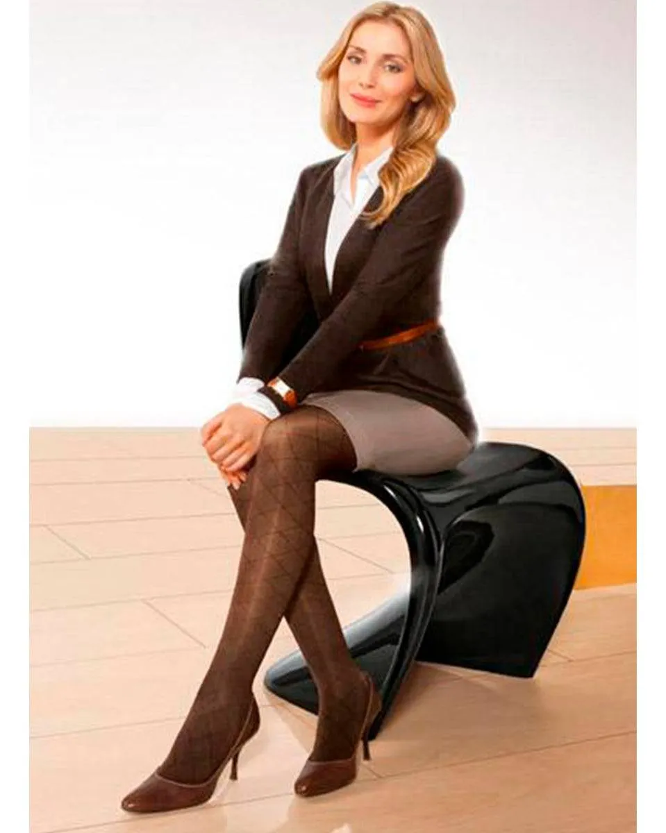 Jobst Ultrasheer Diamond Pattern Closed Toe Knee Highs 15-20 mmHg