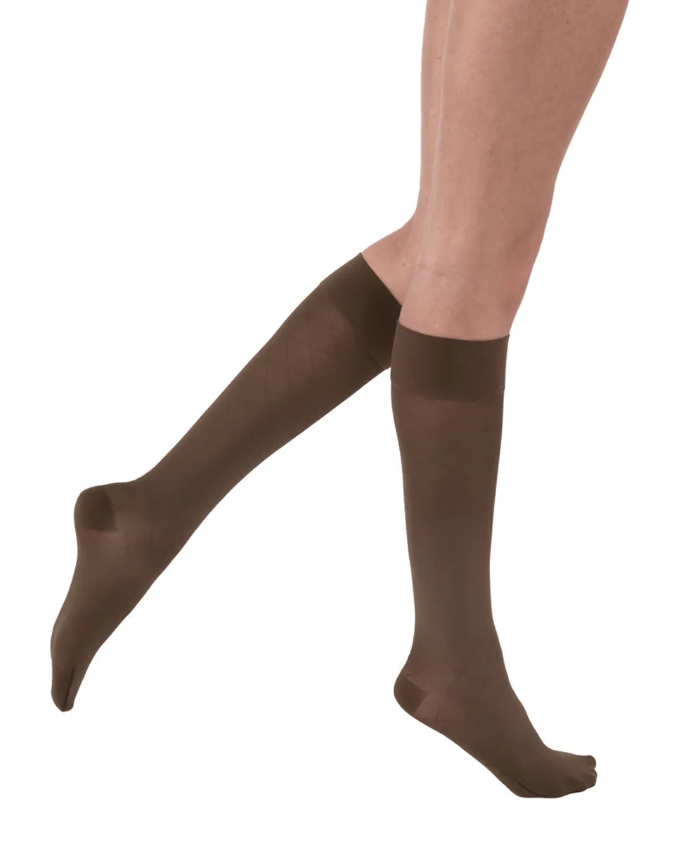 Jobst Ultrasheer Diamond Pattern Closed Toe Knee Highs 15-20 mmHg