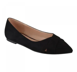 Journee Collection Winslo Womens Pointed Flats WINSLO-BLK Black 10M
