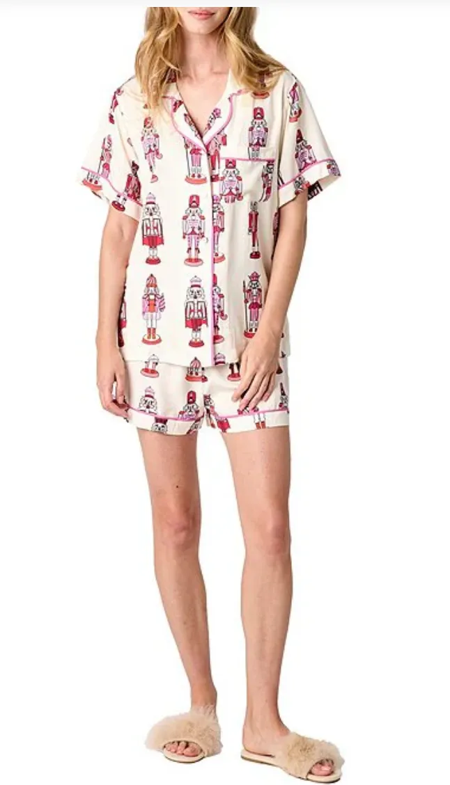 Katie Kime - Holiday March Pajamas Shorts Set - Sugarplum
