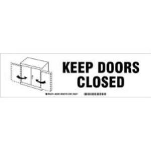 KEEP DOORS CLOSED Label| Buy online