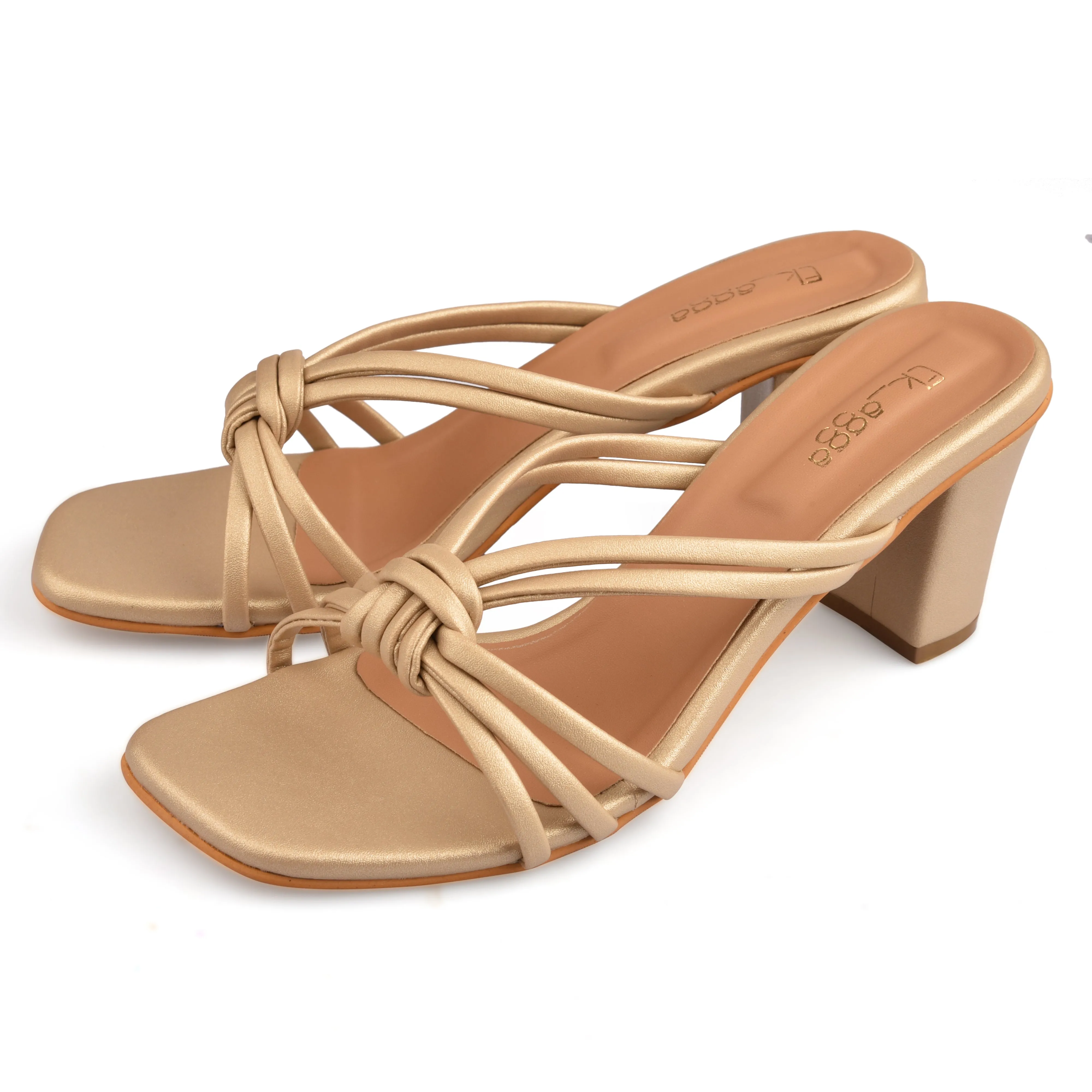 Knot Gold Heels