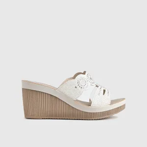 Ladies Comfort Sandals AS028 White