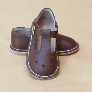 L'Amour Girls Bonnie Classic T-Strap Leather Mary Janes School Shoes