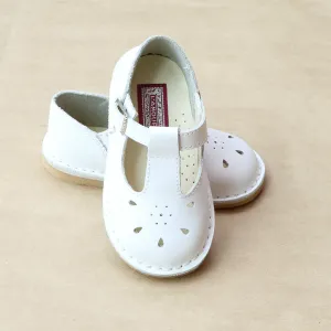 L'Amour Girls Classic T-Strap Cut Out Mary Jane
