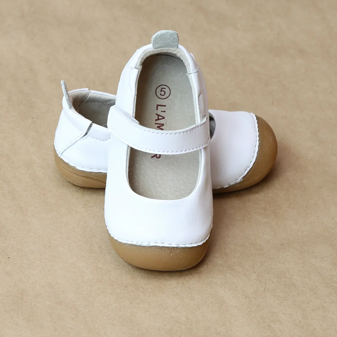 L'Amour Girls Early Walker Leather Mary Jane