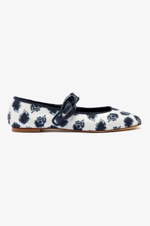 Larroude x Jonathan Cohen Verona Ballet Flat In Tiedye Ocean Linen