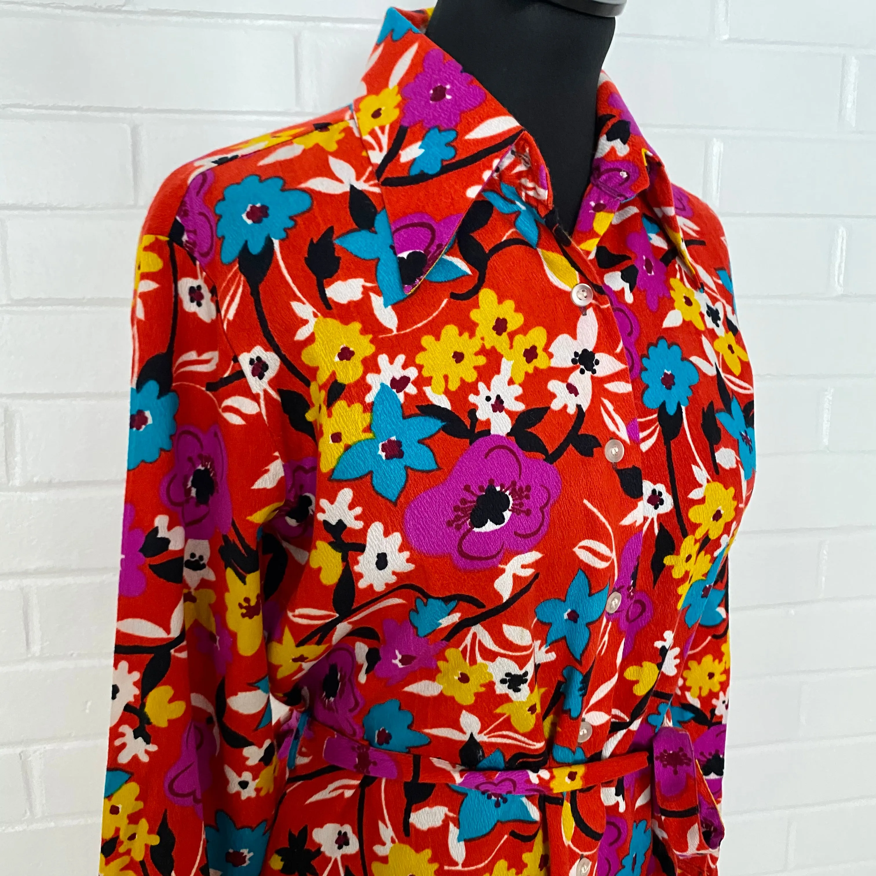 Late 60s/ Early 70s Joyce Lane Flowered Blouse