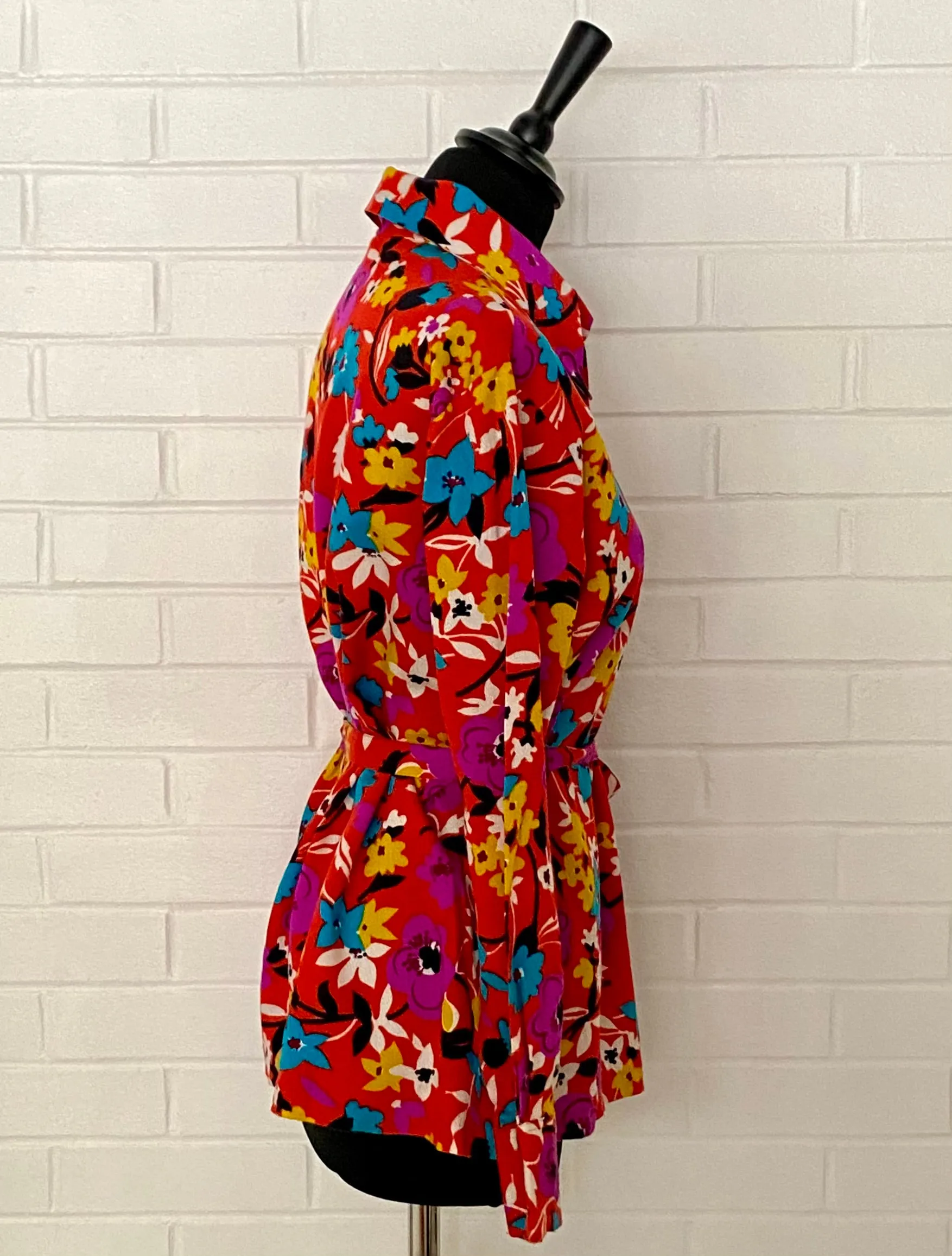 Late 60s/ Early 70s Joyce Lane Flowered Blouse
